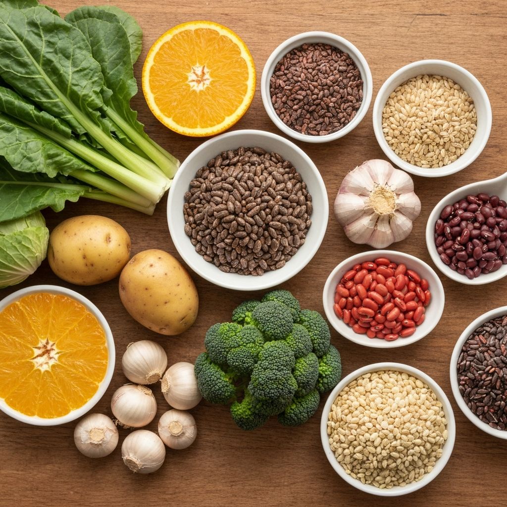 Balanced nutrition with fresh foods